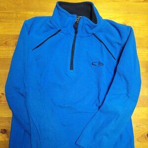 Blue Fleece pullover with a half-zip front S | 6-7
